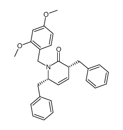 (3R,6S)-N-[(2,4-Dimethoxyphenyl)methyl]-3,6-dibenzyl-3,6-dihydro-2-pyridone结构式