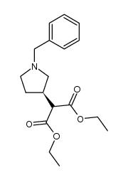 (R)-diethyl 2-(1-benzylpyrrolidin-3-yl)malonate Structure
