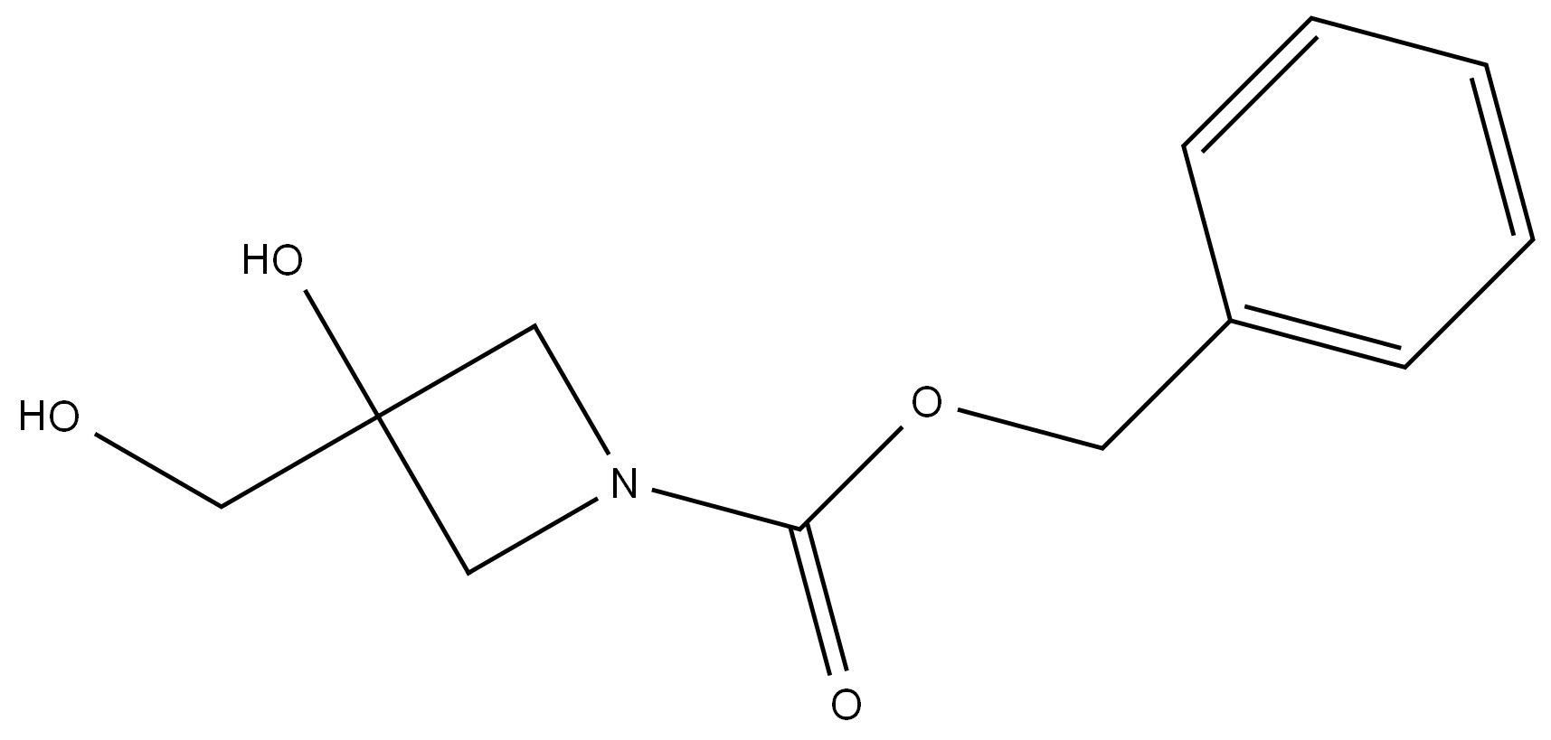 benzyl 3-hydroxy-3-(hydroxymethyl)azetidine-1-carboxylate structure