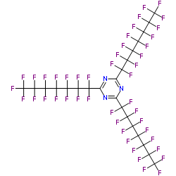 2,4,6-Tris(pentadecafluoroheptyl)-1,3,5-triazine structure