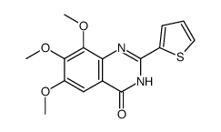 4(1H)-Quinazolinone,6,7,8-trimethoxy-2-(2-thienyl)- (9CI) structure