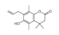 7-allyl-6-hydroxy-4,4,5,8-tetramethylhydrocoumarin结构式