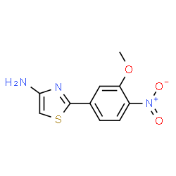 2-(3-甲氧基-4-硝基苯基)噻唑-4-胺结构式
