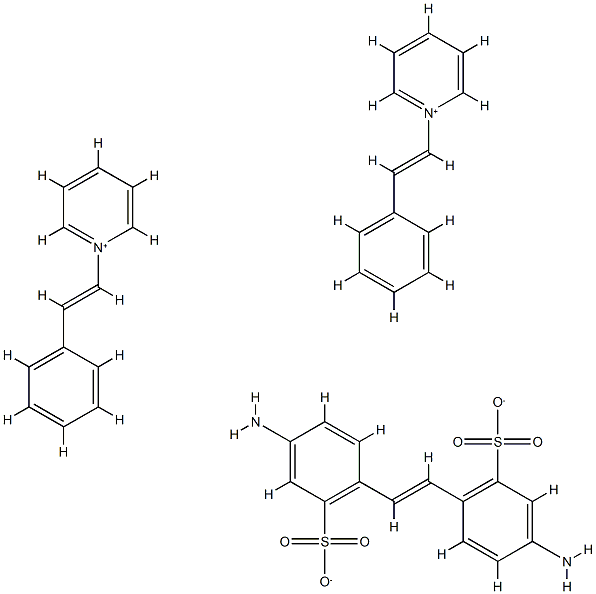 bis(1-styrylpyridinium) 4,4'-diamino-2,2'-stilbene-2,2'-disulphonate Structure