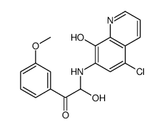 2-[(5-chloro-8-hydroxyquinolin-7-yl)amino]-2-hydroxy-1-(3-methoxyphenyl)ethanone Structure