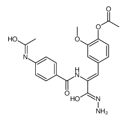 [4-[(Z)-2-[(4-acetamidobenzoyl)amino]-3-hydrazinyl-3-oxoprop-1-enyl]-2-methoxyphenyl] acetate Structure