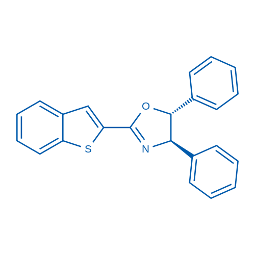 (4R,5R)-2-(Benzo[b]thiophen-2-yl)-4,5-diphenyl-4,5-dihydrooxazole Structure