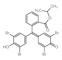 Benzoic acid,2-[(3,5-dibromo-4-hydroxyphenyl)(3,5-dibromo-4-oxo-2,5-cyclohexadien-1-ylidene)methyl]-,1-methylethyl ester picture