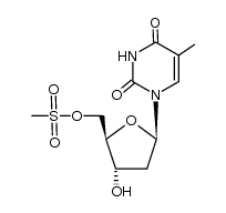 5'-O-methanesulfonyl-β-thymidine结构式