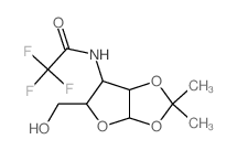 a-D-Ribofuranose,3-deoxy-1,2-O-(1-methylethylidene)-3-[(trifluoroacetyl)amino]- (9CI)结构式