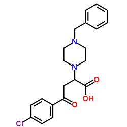 2-(4-BENZYLPIPERAZINO)-4-(4-CHLOROPHENYL)-4-OXOBUTANOIC ACID Structure