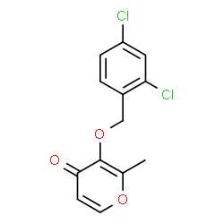 3-[(2,4-Dichlorobenzyl)oxy]-2-methyl-4H-pyran-4-one结构式