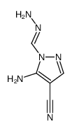 1H-Pyrazole-4-carbonitrile,5-amino-1-(hydrazonomethyl)-(9CI) Structure