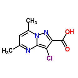 3-Chloro-5,7-dimethylpyrazolo[1,5-a]pyrimidine-2-carboxylic acid结构式