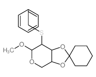 7-benzylsulfanyl-6-methoxyspiro[4,6,7,7a-tetrahydro-3aH-[1,3]dioxolo[4,5-c]pyran-2,1'-cyclohexane] Structure