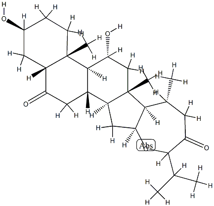 16β,24-Epoxy-3β,11α-dihydroxy-5β-cholestane-6,23-dione结构式