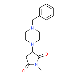 3-(4-benzylpiperazin-1-yl)-1-methylpyrrolidine-2,5-dione structure