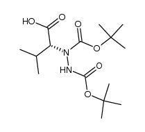 (R)-2-[1',2'-Bis(butoxycarbonyl)hydrazino]-3-methylbutanoic acid结构式