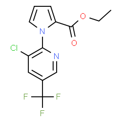 Ethyl 1-[3-chloro-5-(trifluoromethyl)-2-pyridinyl]-1H-pyrrole-2-carboxylate结构式