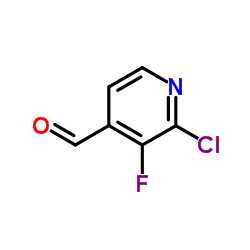 2-氯-3-氟吡啶-4-甲醛结构式