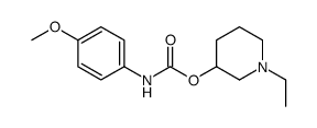 p-Methoxycarbanilic acid 1-ethyl-3-piperidinyl ester structure