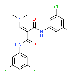 N1,N3-BIS(3,5-DICHLOROPHENYL)-2-[(DIMETHYLAMINO)METHYLENE]MALONAMIDE结构式