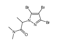 3,4,5-Tribromo-N,N,α-trimethyl-1H-pyrazole-1-acetamide structure