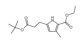 5-(2-tert-butoxycarbonyl-ethyl)-3-methyl-1H-pyrrole-2-carboxylic acid ethyl ester结构式