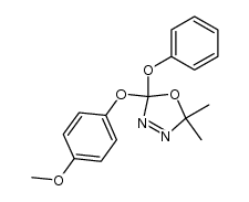 2-(p-methoxyphenoxy)-2-phenoxy-5,5-dimethyl-Δ3-1,3,4-oxadiazoline Structure