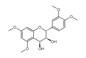 (+)-(2R,3S,4S)-3,4-dihydroxy-5,7,3',4'-tetramethoxyflavan结构式