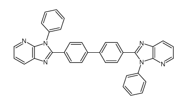 3-phenyl-2-[4-[4-(3-phenylimidazo[4,5-b]pyridin-2-yl)phenyl]phenyl]imidazo[4,5-b]pyridine结构式