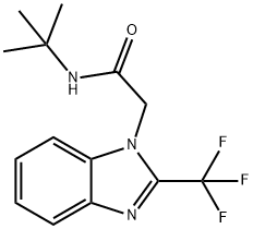 n-(tert-butyl)-2-[2-(trifluoromethyl)-1h-1,3-benzimidazol-1-yl]acetamide结构式