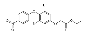ethyl [3,5-dibromo-4-(4-nitrophenoxy)phenoxy]acetate Structure