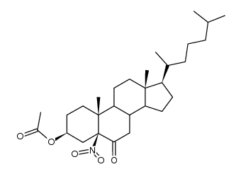 3β-Acetoxy-5β-nitrocholestan-6-on Structure