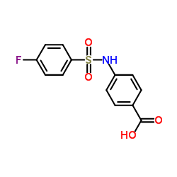 4-(4-FLUORO-BENZENESULFONYLAMINO)-BENZOIC ACID结构式