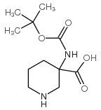3-(TERT-BUTOXYCARBONYLAMINO)PIPERIDINE-3-CARBOXYLIC ACID picture