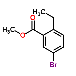 5-溴-2-乙基苯甲酸甲酯结构式