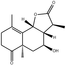 3aβ,5,5a,7,8,9bβ-Hexahydro-4β-hydroxy-3β,5aα,9-trimethylnaphtho[1,2-b]furan-2,6(3H,4H)-dione结构式