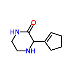 3-(1-Cyclopenten-1-yl)-2-piperazinone Structure