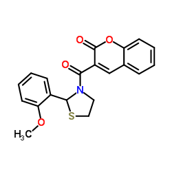 3-{[2-(2-Methoxyphenyl)-1,3-thiazolidin-3-yl]carbonyl}-2H-chromen-2-one Structure