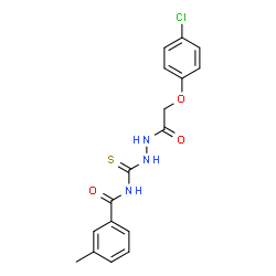 N-({2-[(4-chlorophenoxy)acetyl]hydrazino}carbonothioyl)-3-methylbenzamide structure