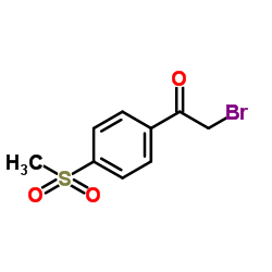 2-Bromo-1-[4-(methylsulfonyl)phenyl]ethanone structure