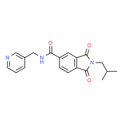 2-(2-methylpropyl)-1,3-dioxo-N-(pyridin-3-ylmethyl)-2,3-dihydro-1H-isoindole-5-carboxamide Structure