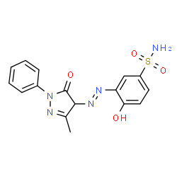 3-[(4,5-dihydro-3-methyl-5-oxo-1-phenyl-1H-pyrazol-4-yl)azo]-4-hydroxybenzenesulphonamide picture