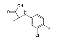 (2S)-2-(3-chloro-4-fluoroanilino)propanoic acid Structure