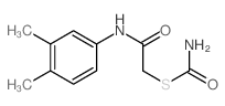 2-carbamoylsulfanyl-N-(3,4-dimethylphenyl)acetamide结构式