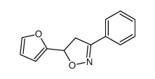 5-furan-2-yl-3-phenyl-4,5-dihydro-isoxazole Structure