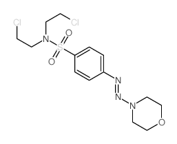 Benzenesulfonamide,N,N-bis(2-chloroethyl)-4-[2-(4-morpholinyl)diazenyl]- structure