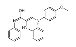 2-anilino-3-(4-methoxyanilino)-N-phenylbut-2-enamide结构式