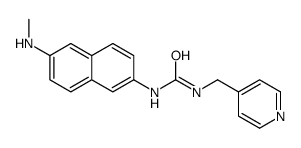 1-[6-(methylamino)naphthalen-2-yl]-3-(pyridin-4-ylmethyl)urea结构式